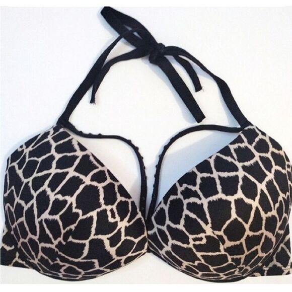 Victoria's Secret 2015 Bombshell Giraffe Print Extra Lift Bikini Top 34DD *Med - Picture 2 of 12
